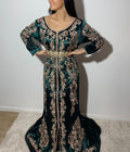 Caftan sirène vert